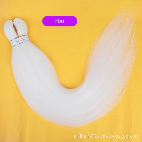 Aisi Hair Best Selling Wholesale Solid Color Jumbo Easy Fiber Pre Stretched For Women Synthetic Crochet Braiding Hair Extensions